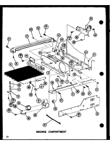 Machine Compartment parts for Amana Side-By-Side Refrigerator SLDI25G1-P7642106W from AppliancePartsPros.com