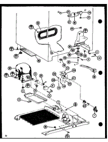 Compressor And Drain Pan parts for Amana Side-By-Side Refrigerator SLDI25GL-P7642105WL from AppliancePartsPros.com