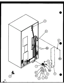 Cabinet Back parts for Amana Side-By-Side Refrigerator SLDT25H-P7836027W from AppliancePartsPros.com