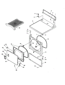 Door / Access And Top Panel parts for Speed Queen Dryer SLE332RAW-PSLE332RAW from AppliancePartsPros.com