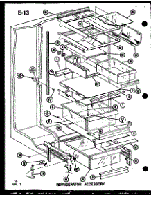 Refrigerator Accessory (Sl22f-C / P75400-13Wc) (Sl22f / P75400-13W) (Sl22f-A / P75400-13Wa) (Sl22f-L / P75400-13Wl) (Sl22f-G / P75400-13Wg) (Sli22f-L / P75400-12Wl) (Sli22f-C / P75400-12Wc) (Sli22f-G / P75400-12Wg) (Sli22f / P75400-12W) (Sli22f-A / P75400-12Wa) (Sli22f-C / P75 parts for Amana Side-By-Side Refrigerator SLI22F-C-P75400-12WC from AppliancePartsPros.com