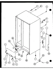 Rollers And Back Compartment (Sl25h / P7836008w) (Slm25h / P7836010w) parts for Amana Side-By-Side Refrigerator SLM25H-P7836010W from AppliancePartsPros.com