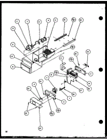 Ice Bucket And Ice Maker parts for Amana Side-By-Side Refrigerator SLPD25H-P7836009W from AppliancePartsPros.com