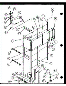 Freezer Door Hinge And Trim Parts parts for Amana Side-By-Side Refrigerator SLPD25H-P7836035W from AppliancePartsPros.com