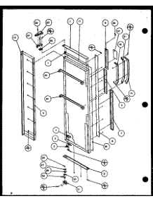 Refrigerator Door Hinge And Trim Parts parts for Amana Side-By-Side Refrigerator SLPD25H-P7836035W from AppliancePartsPros.com
