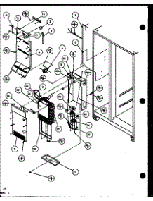 Evaporator And Air Handling parts for Amana Side-By-Side Refrigerator SLPD25H-P7836035W from AppliancePartsPros.com