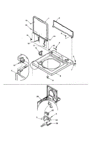 Cabinet Top / Loading Door And Switch parts for Amana Washer SLW570RAW-PSLW570RAW from AppliancePartsPros.com
