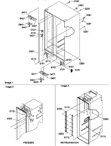 Cabinet Parts parts for Amana Side-By-Side Refrigerator SM22TBL-P1190212WL from AppliancePartsPros.com