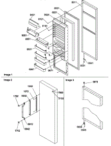 Refrigerator Door parts for Amana Side-By-Side Refrigerator SM22TBW-P1190212WW from AppliancePartsPros.com