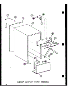 Cabinet And Start Switch Assembly parts for Amana Trash Compactor SMC-1-AG/P18011-7TG from AppliancePartsPros.com