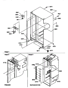 Cabinet Parts parts for Amana Side-By-Side Refrigerator SMD21TBW-P1193911WW from AppliancePartsPros.com