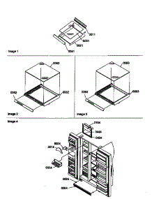 Shelf, Crisper Assemblies And Toe Grille parts for Amana Side-By-Side Refrigerator SMD21TBW-P1193914WW from AppliancePartsPros.com