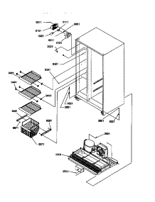 Freezer Shelves And Light parts for Amana Side-By-Side Refrigerator SMD21TBW-P1193914WW from AppliancePartsPros.com