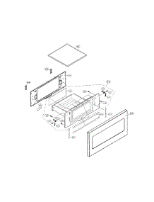 Drawer parts for Sharp Microwave/Hood Combo SMD2470AS from AppliancePartsPros.com