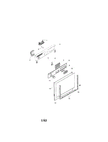 Fascia Panel And Outer Door parts for Bosch Dishwasher SMU3032UC/14 (FD 7507-7902) from AppliancePartsPros.com