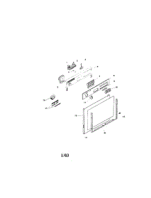 Fascia Panel And Outer Door parts for Bosch Dishwasher SMU4052UC/09 (FD 7307-7902) from AppliancePartsPros.com