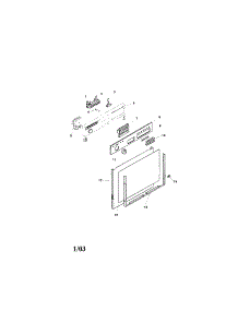 Fascia Panel And Outer Door parts for Bosch Dishwasher SMU4056US/01 (FD7106-7308) from AppliancePartsPros.com