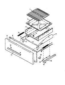 Broiler Drawer parts for Amana Gas Range SNK26CB5/P1142989NL from AppliancePartsPros.com