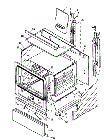 Cabinet Assembly parts for Caloric Gas Range SNP26AA5/P1143182NL from AppliancePartsPros.com