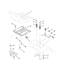 Seat parts for Southern States Front-Engine Lawn Tractor SO1638LT from AppliancePartsPros.com