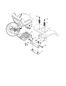 Seat Assembly parts for Southern States Front-Engine Lawn Tractor SO20H42YT from AppliancePartsPros.com