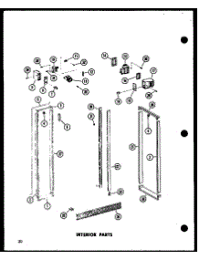 Interior Parts parts for Amana Side-By-Side Refrigerator SP19B-P73320-46W from AppliancePartsPros.com
