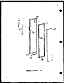 Freezer Door Assy parts for Amana Side-By-Side Refrigerator SP19E-P74870-13W from AppliancePartsPros.com