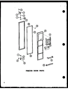Freezer Door Parts parts for Amana Side-By-Side Refrigerator SP19E-P74870-13W from AppliancePartsPros.com