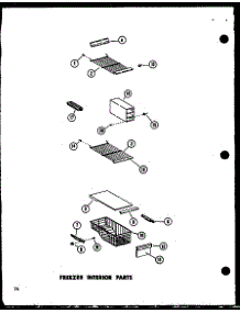 Freezer Interior Parts parts for Amana Side-By-Side Refrigerator SP19E-P74870-13W from AppliancePartsPros.com