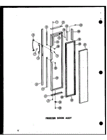 Freezer Door Assy (Sr25w / P60340-1W) (Sr25w-C / P60340-1Wc) (Sr25w-Ag / P60340-1Wg) (Sr25w-A / P60340-1Wa) (Sd25w-C / P60340-11Wc) (Sd25w-A / P60340-11Wa) (Sd25w / P60340-11W) (Sd25w-Ag / P60340-11Wg) (Sr22w-C / P60340-4Wc) (Sr22w-A / P60340-4Wa) (Sr22w / P60340-4W) (Sr22w-Ag parts for Amana Side-By-Side Refrigerator SP19W-A-P60340-7WA from AppliancePartsPros.com