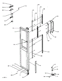 Freezer Door Hinge & Trim Parts (Spd22nl / P1181306wl) (Spd22nw / P1181306ww) parts for Amana Side-By-Side Refrigerator SPD22NL-P1181306WL from AppliancePartsPros.com