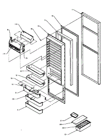 Refrigerator Door (Spd22nl / P1181306wl) (Spd22nw / P1181306ww) parts for Amana Side-By-Side Refrigerator SPD22NL-P1181306WL from AppliancePartsPros.com