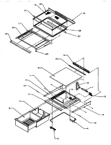Refrigerator Shelving And Drawers (Spd22q2e / P1181314we) (Spd22q2l / P1181314wl) (Spd22q2w / P1181314ww) parts for Amana Side-By-Side Refrigerator SPD22Q2W-P1181314WW from AppliancePartsPros.com