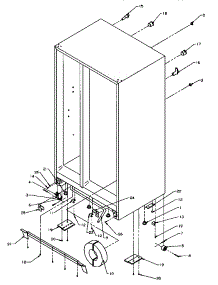 Drain And Rollers parts for Amana Side-By-Side Refrigerator SPD25QA3E-P1181321WE from AppliancePartsPros.com