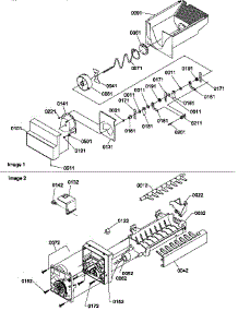 Ice Bucket Auger And Ice Maker Parts parts for Amana Side-By-Side Refrigerator SPD25TW-P1303505WW from AppliancePartsPros.com