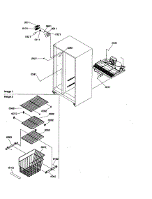 Freezer Shelves And Lights parts for Amana Side-By-Side Refrigerator SPD26VL-P1315210WL from AppliancePartsPros.com