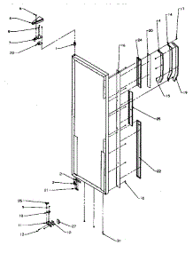 Refrigerator Door Hinge And Trim Parts (Spd22q2e / P1181314we) (Spd22q2l / P1181314wl) (Spd22q2w / P1181314ww) (Spd25qa3e / P1181315we) (Spd25qa3e / P1181321we) (Spd25qa3l / P1181315wl) (Spd25qa3l / P1181321wl) (Spd25qa3w / P1181315ww) (Spd25qa3w / P1181321ww) parts for Amana Side-By-Side Refrigerator SPD27Q2E-P1181316WE from AppliancePartsPros.com