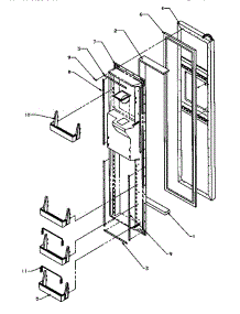 Freezer Door (Spd22q2e / P1181314we) (Spd22q2l / P1181314wl) (Spd22q2w / P1181314ww) (Spd25qa3e / P1181315we) (Spd25qa3e / P1181321we) (Spd25qa3l / P1181315wl) (Spd25qa3l / P1181321wl) (Spd25qa3w / P1181315ww) (Spd25qa3w / P1181321ww) parts for Amana Side-By-Side Refrigerator SPD27Q2W-P1181316WW from AppliancePartsPros.com