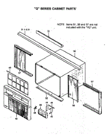 Chassis Parts parts for Friedrich Room Air Conditioner SQ06J10B-B from AppliancePartsPros.com