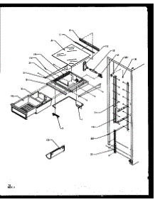 Refrigerator Shelving And Drawers parts for Amana Side-By-Side Refrigerator SQ22NBW-P1162705WW from AppliancePartsPros.com