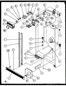 Refrigerator / Freezer Controls And Cabinet Parts parts for Amana Side-By-Side Refrigerator SQD25MB3W-P1153404WW from AppliancePartsPros.com