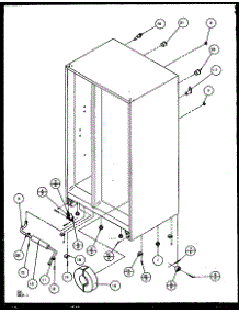 Drain And Rollers parts for Amana Side-By-Side Refrigerator SQD25MB3W-P1153404WW from AppliancePartsPros.com