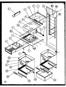 Refrigerator Shelving And Drawers (Sqd25mb4l / P1153405wl) (Sqd25mb4e / P1153405we) (Sqd25mb4w / P1153405ww) parts for Amana Side-By-Side Refrigerator SQD25MB4L-P1153405WL from AppliancePartsPros.com