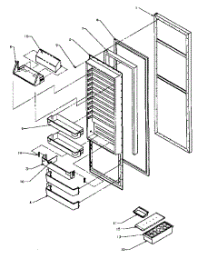 Refrigerator Door parts for Amana Side-By-Side Refrigerator SQD25NL-P1181303WL from AppliancePartsPros.com