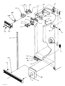 Refrigerator & Freezer Controls & Cabinet Parts parts for Amana Side-By-Side Refrigerator SQD25NL-P1181303WL from AppliancePartsPros.com