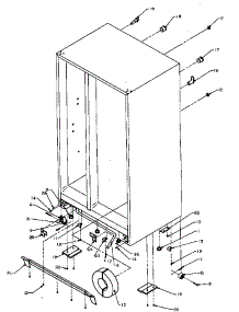Drain And Rollers parts for Amana Side-By-Side Refrigerator SQD25NW-P1181303WW from AppliancePartsPros.com
