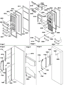 Refrigerator Door parts for Amana Side-By-Side Refrigerator SQD25VL-P1190430WL from AppliancePartsPros.com