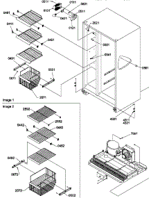 Freezer Shelves And Light parts for Amana Side-By-Side Refrigerator SQD25VL-P1314202WL from AppliancePartsPros.com