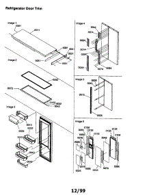 Refrigerator Door Trim parts for Amana Side-By-Side Refrigerator SQD26VL-P1315203WL from AppliancePartsPros.com
