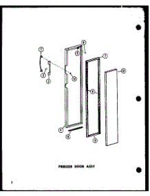 Freezer Door Assy parts for Amana Side-By-Side Refrigerator SR-522E-G-P74870-10WG from AppliancePartsPros.com